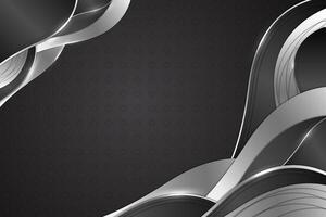 Abstract fluid background with black and white color vector