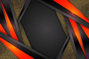 Abstract background rectangle shape with black and orange color vector