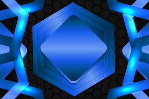 Abstract background rectangle shape with black and blue color vector