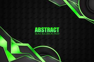 Abstract fluid background with black and green color vector