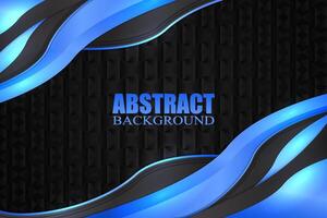 Abstract fluid background with black and blue color vector
