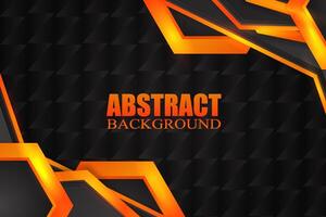 Abstract fluid background with black and orange color vector