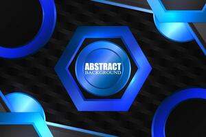 Abstract background polygon shape with black and blue color vector