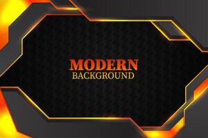 Modern background with black and orange color vector