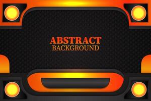 Abstract background with black and orange color vector