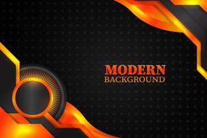 .Modern background with black and orange color vector