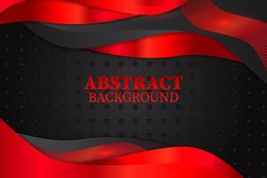 Abstract fluid background with black and red color vector