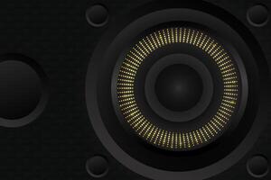 Abstract background ellipse shape with black and bronze color vector