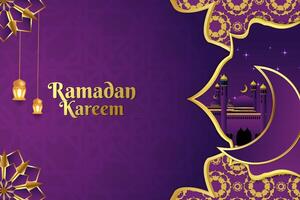 Ramadan Kareem background Islamic style vector
