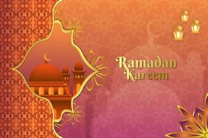 Background Ramadan Kareem stylish Islamic vector