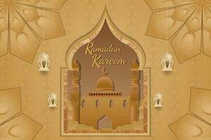 Ramadan Kareem Stylish Islamic background vector
