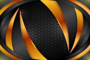 Abstract fluid background with black and bronze color vector