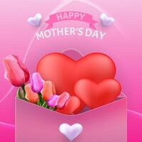 Happy Mother Day background envelope vector