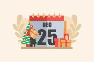 Merry Christmas Flat Design vector