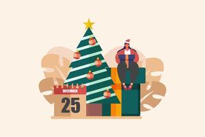 Christmas Day Flat Design vector