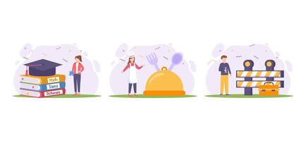 Labour Day Bundle Flat Design vector