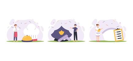 Labour Day Bundle Flat Design vector
