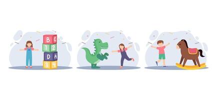 Children's Day Bundle Flat Design vector