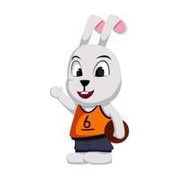 Cute Rabbit Character Design Character Illustration vector