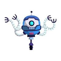 Robot Assistant Character Design Illustration vector