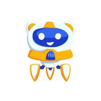 Cute Robot Assistant Character Illustration vector