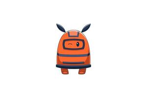 Cute Mecha Robot Character Design Illustration vector