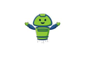 Cute Mecha Robot Character Design Illustration vector