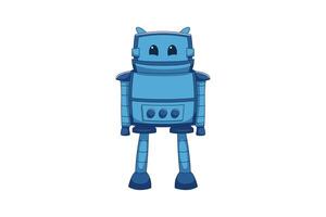 Cute Mecha Robot Character Design Illustration vector