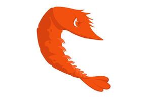 Cute Shrimp Character Design Illustration vector