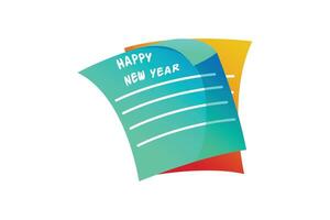 Post Card Happy New Year Sticker vector