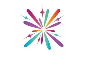 Firework Happy New Year Sticker vector