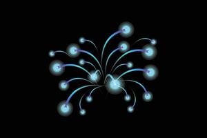Firework Happy New Year Sticker vector