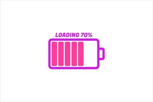 Loading Progress Bar Sticker Design vector