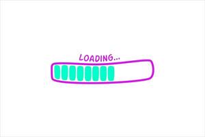 Loading Progress Bar Sticker Design vector