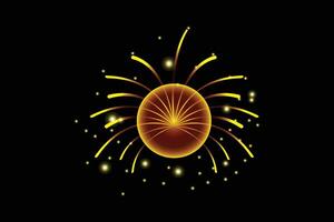Firework Happy New Year Sticker vector