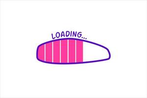 Loading Progress Bar Sticker Design vector