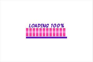Loading Progress Bar Sticker Design vector