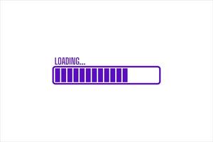 Loading Progress Bar Sticker Design vector