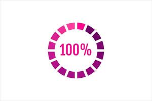 Loading Progress Bar Sticker Design vector