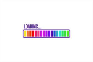 Loading Progress Bar Sticker Design vector