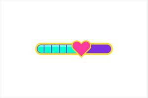 Loading Progress Bar Sticker Design vector