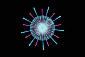 Firework Happy New Year Sticker vector