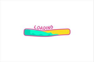 Loading Progress Bar Sticker Design vector