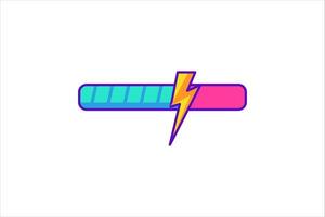 Loading Progress Bar Sticker Design vector