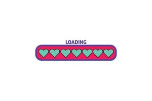 Loading Progress Bar Sticker Design vector