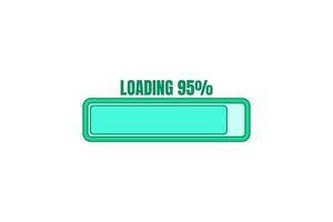 Loading Progress Bar Sticker Design vector