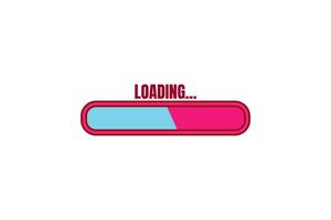 Loading Progress Bar Sticker Design vector
