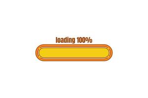 Loading Progress Bar Sticker Design vector