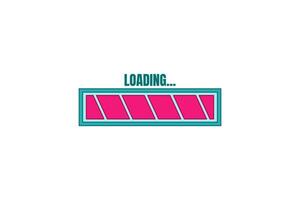 Loading Progress Bar Sticker Design vector