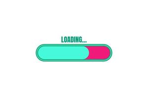 Loading Progress Bar Sticker Design vector